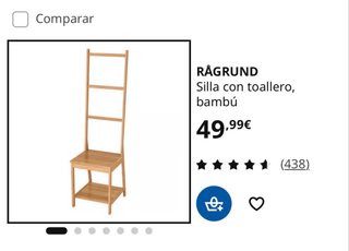 Estantería Silla Toallero Baño Bambú