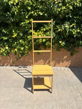 Estantería Silla Toallero Baño Bambú