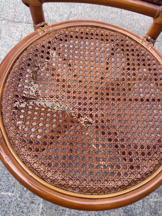 2 Sillas de Ebanistería Ratán Marrón