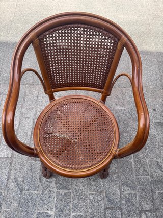 2 Sillas de Ebanistería Ratán Marrón