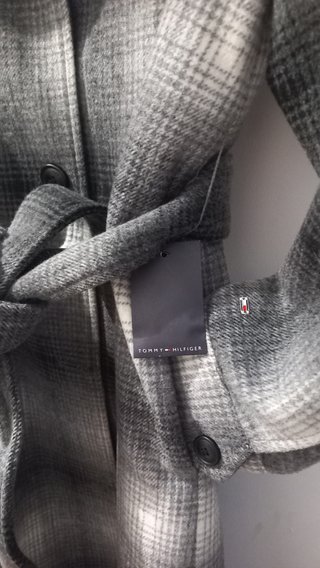 Abrigo Lana Tommy Hilfiger Gris