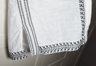 Kimono blanco algodón talla XS Zara