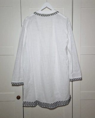 Kimono blanco algodón talla XS Zara