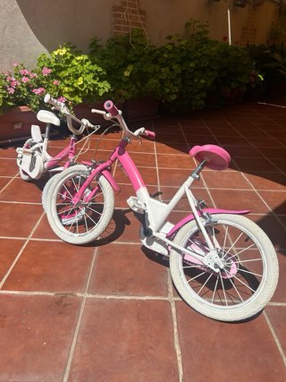Pack 2 Bicicletas Infantiles Rosa y Blanca