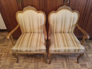 Pareja Sillones Antiguos Tapizados