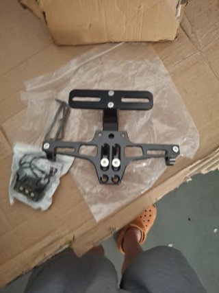 Soporte Matrícula Universal Moto Negro