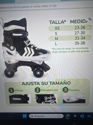 Patines Sawyer ajustables + protecciones
