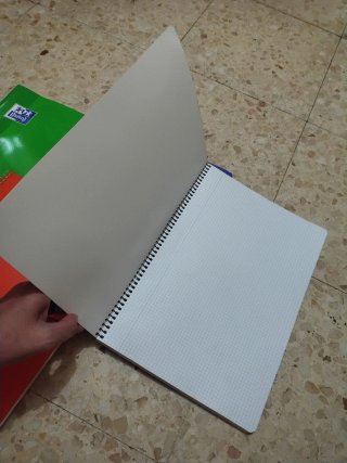 4 Libretas Espiral (Naranja, Verde, Azul)