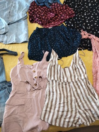 Lote monos cortos vestidos y faldas talla S