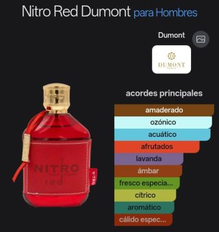DUMONT - NITRO RED - HOMBRE - PERFUME ÁRABE