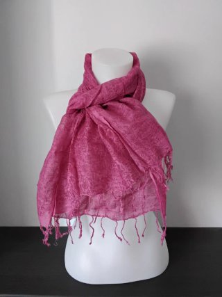 Pañuelo de Cachemira tono buganvilla