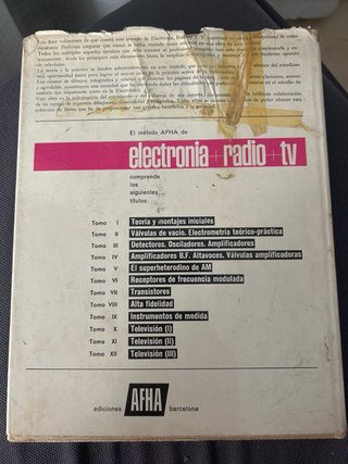 Lote 3 Tomos Electrónica Radio TV AFHA