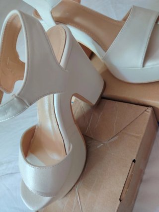 Sandali bianchi donna tacco alto plateau