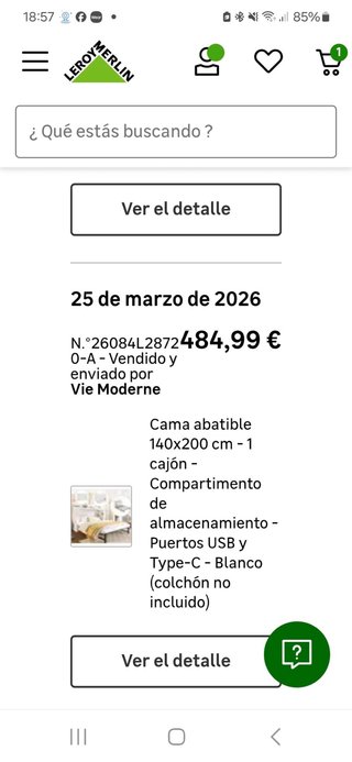 Mueble cama abatible