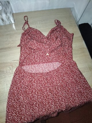 Vestido corto estampado floral