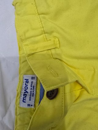 Pantalón corto Mayoral niño amarillo 18m 86
