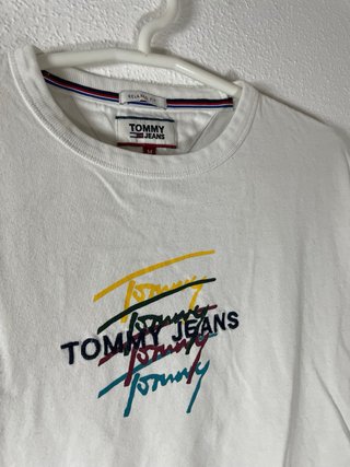 Camiseta Tommy Jeans Blanca Manga Larga