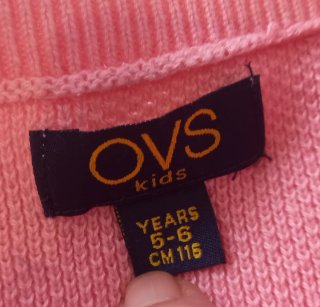 Jersey Coral OVS Niña Talla 6 Años