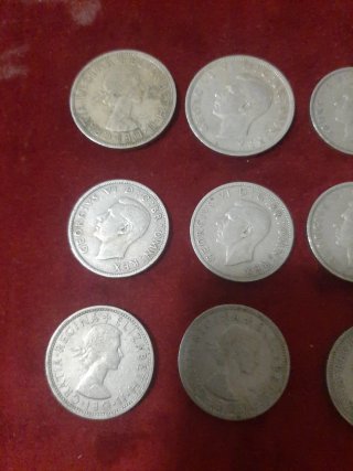 Monete inglesi antiche - Half Crown, Two Shillings