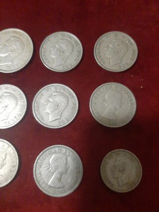 Monete inglesi antiche - Half Crown, Two Shillings