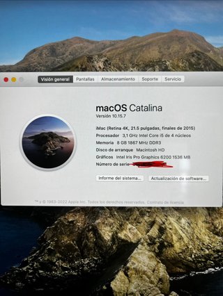 iMac 21.5 Retina 4K (finales 2015)