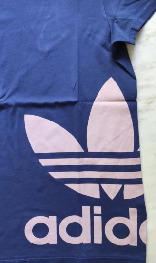 T-shirt Adidas donna vintage blu rosa