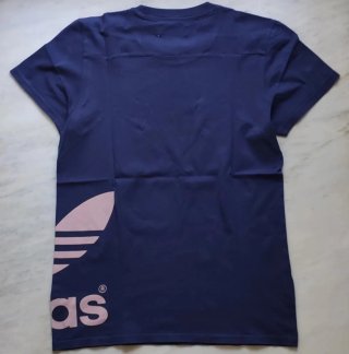T-shirt Adidas donna vintage blu rosa