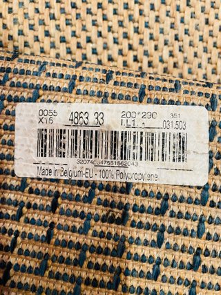 Alfombra Grande Beige y Azul 200x290
