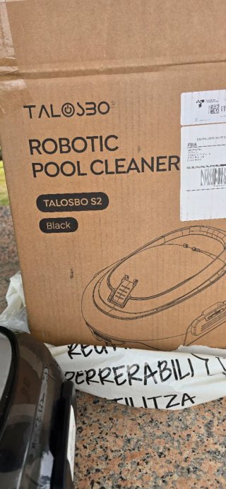 Robot aspirador piscina negro/gris