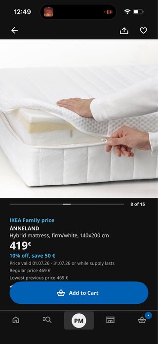 Cama canapé IKEA TJÄLLE blanca
