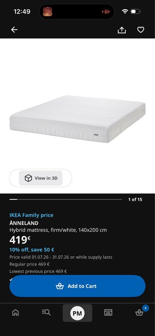 Cama canapé IKEA TJÄLLE blanca