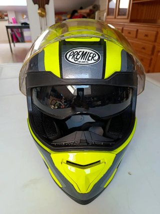 Casco Moto Premier Amarillo