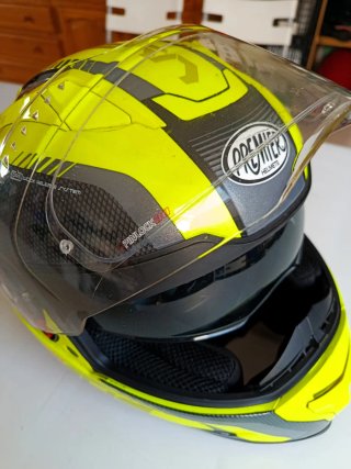 Casco Moto Premier Amarillo