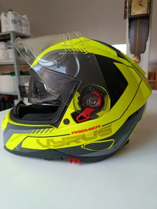 Casco Moto Premier Amarillo