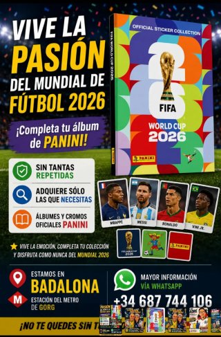 Cromos Panini Mundial Fútbol 2026
