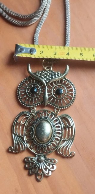 Colgante Búho Vintage Dorado Cadena Larga
