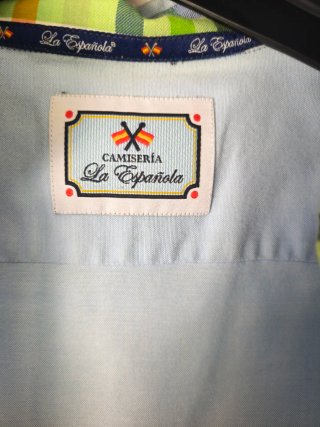 Camisa Celeste La Española Talla M