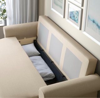 Sofá cama IKEA VRETSTORP + 2 reposapiés