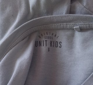 Camiseta Gris Unit Kids Talla 6 Años