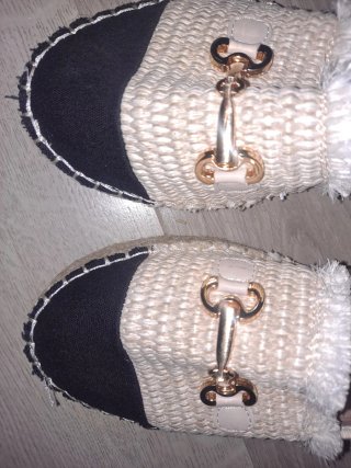 Alpargatas Joia Mujer Talla 40 Beige/Negro