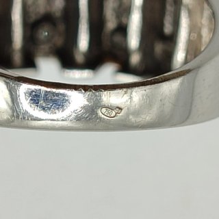 00680 ANILLO DE ORO BLANCO CON DIAMANTES DE ORO18K