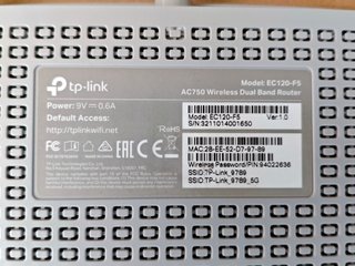 Router Wi-Fi TP-Link EC120-F5 AC750 Dual Band mode