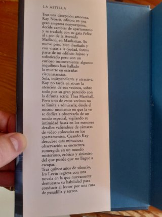 La Astilla Ira Levin Libro Precioso