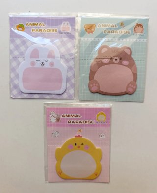 Set note pad animal