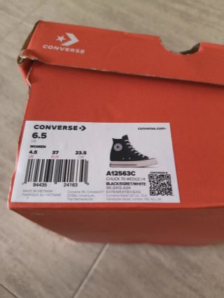 Converse All Star Negras Talla 37