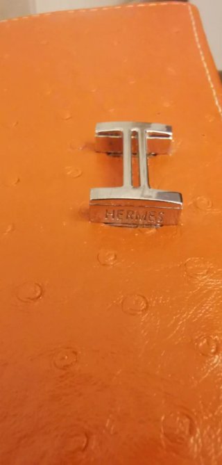 Hermès Portafoglio Bearn Struzzo Arancione