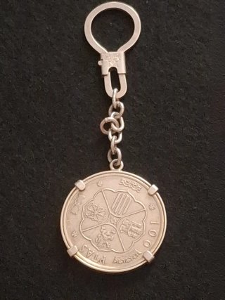 Llavero Moneda Plata 1966 Franco - *68