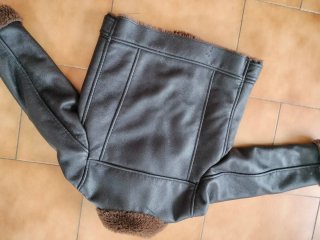 Cazadora Zara niña efecto piel forrada