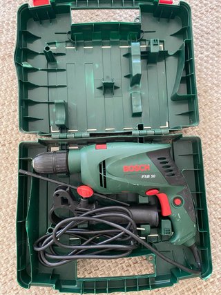 Taladro BOSCH PSB 50 con maletín y accesorios