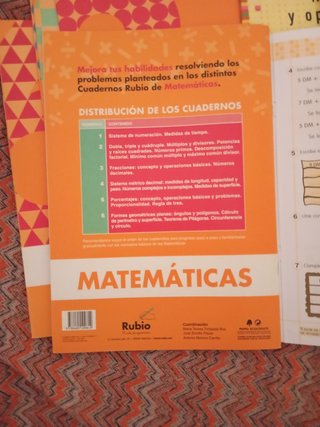 Matemáticas evolución RUBIO 2